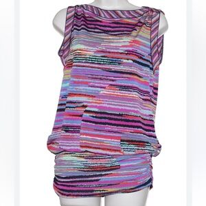 BCBGMaxAzria Multicolor Striped Stretch Mini Dress